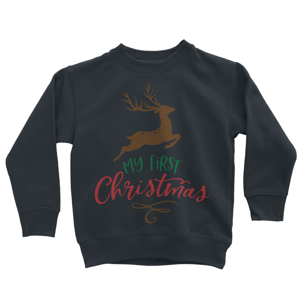 My First Christmas Colour Classic Kids Sweatshirt