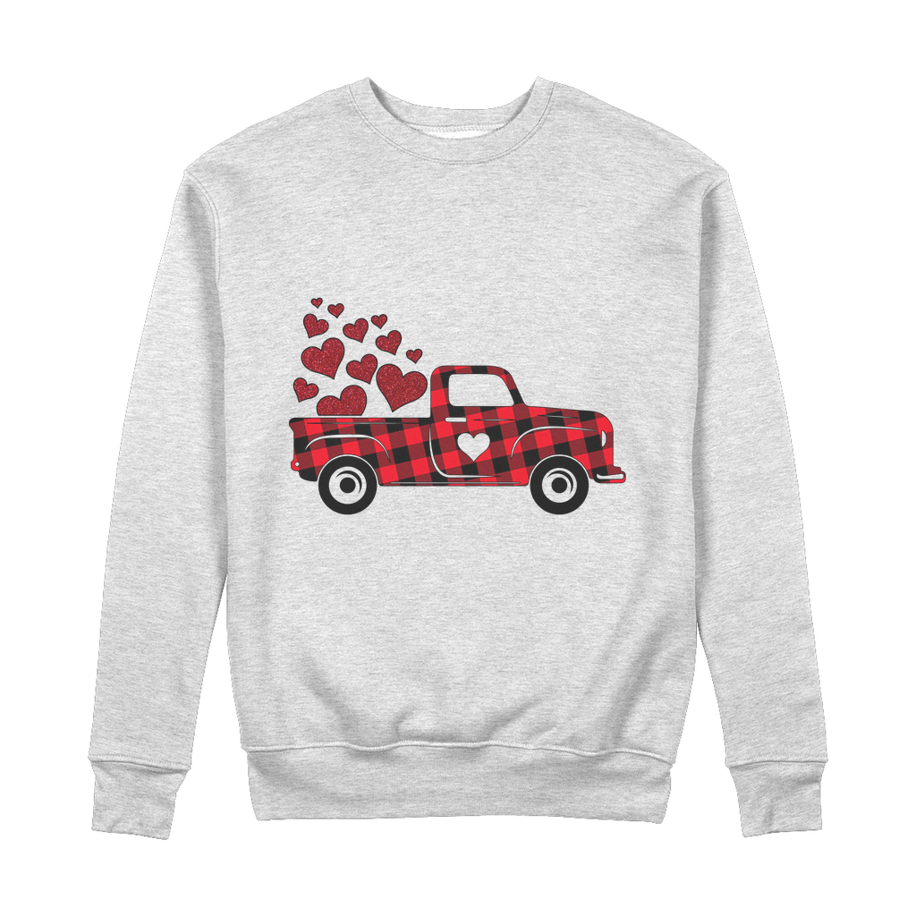 Love Truck 100% Organic Cotton Sweatshirt - DirectlyPersonalised
