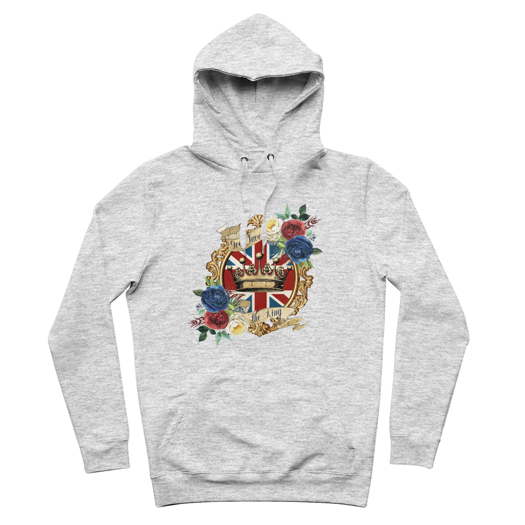 GOD SAVE THE KING 100% Organic Cotton Hoodie - DirectlyPersonalised