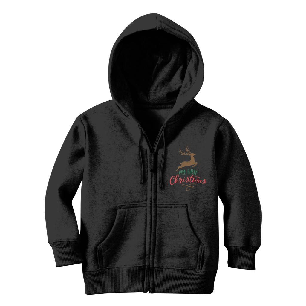 My First Christmas Colour Classic Kids Zip Hoodie