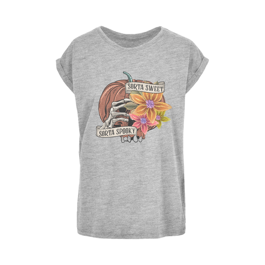 SORTA SWEET - SORTA SPOOKY Women's Extended Shoulder T-Shirt XS-5XL - DirectlyPersonalised