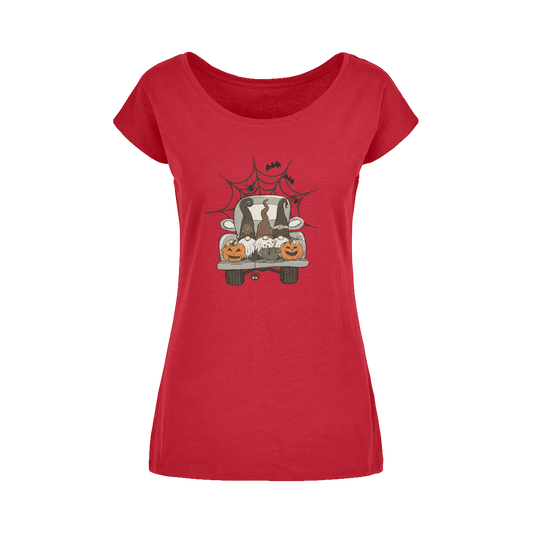 LETS GET SPOOKY Wide Neck Womens T-Shirt XS-5XL - DirectlyPersonalised