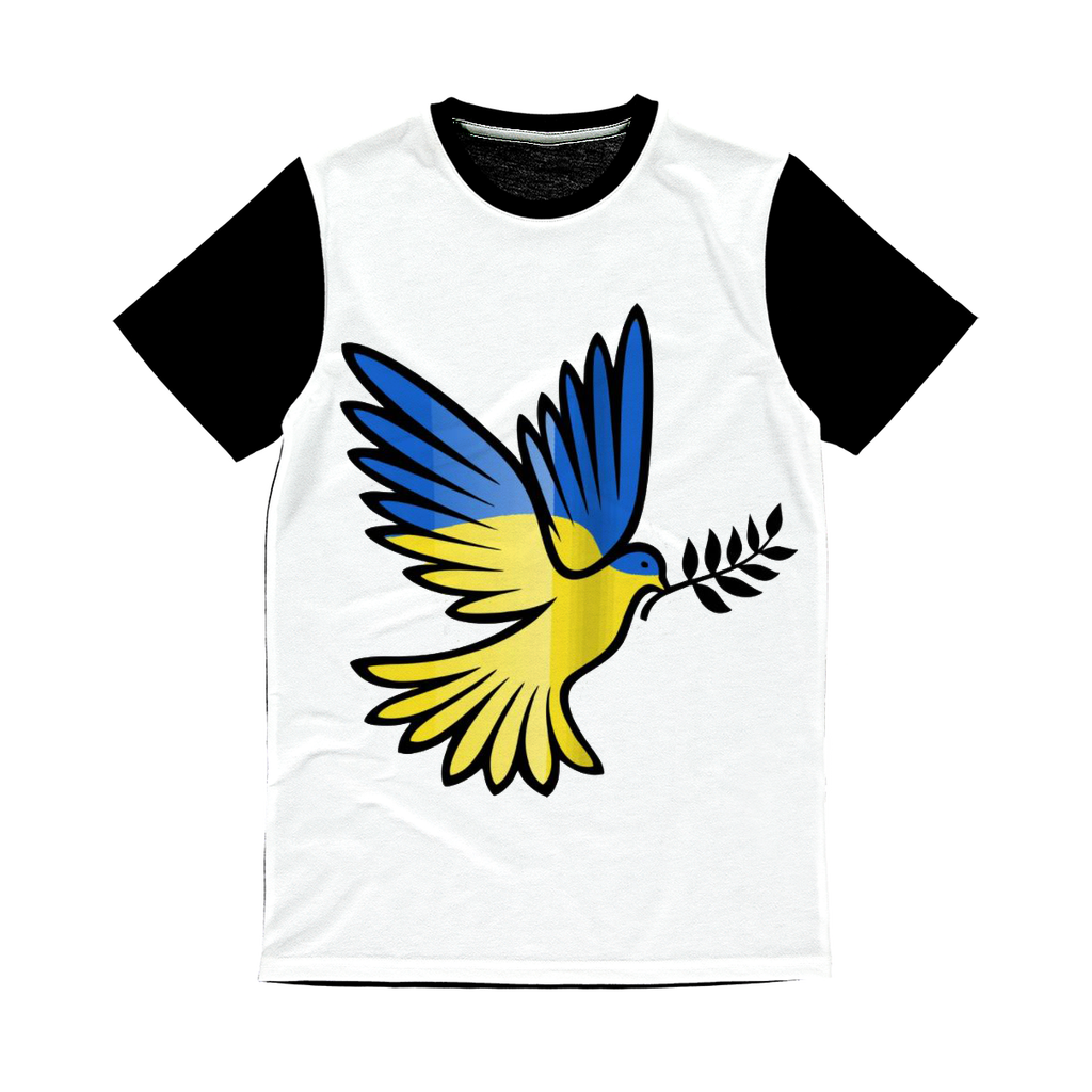 SUPPORT FOR UKRAINE Classic Sublimation Panel T-Shirt - DirectlyPersonalised