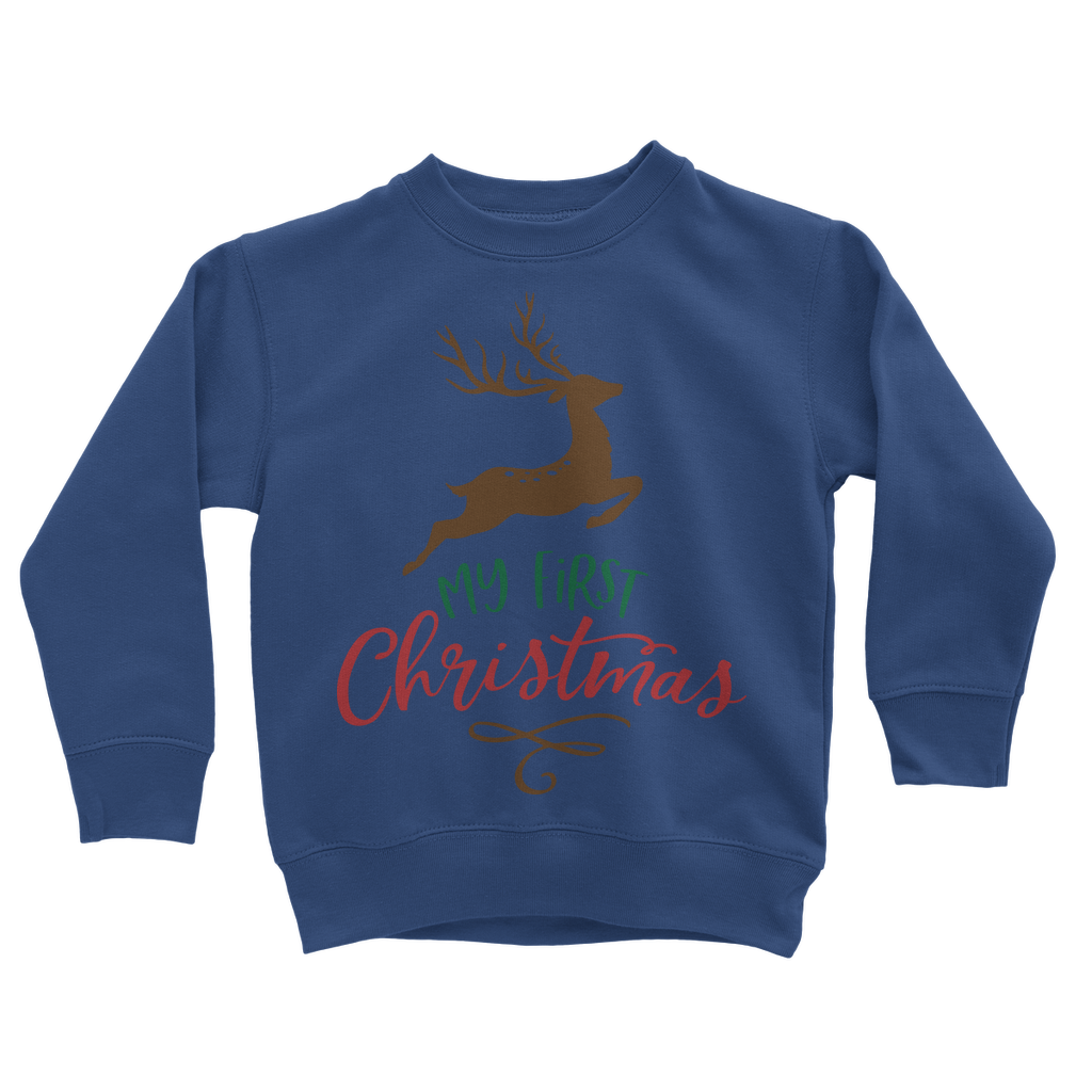 My First Christmas Colour Classic Kids Sweatshirt