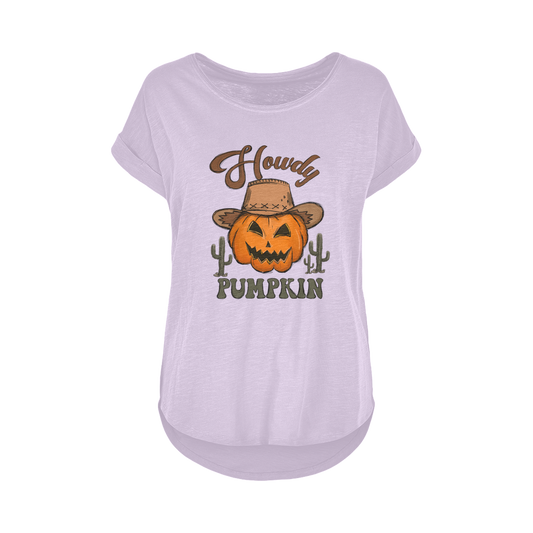HOWDY PUMPKIN Women's Long Slub T-Shirt XS-5XL - DirectlyPersonalised