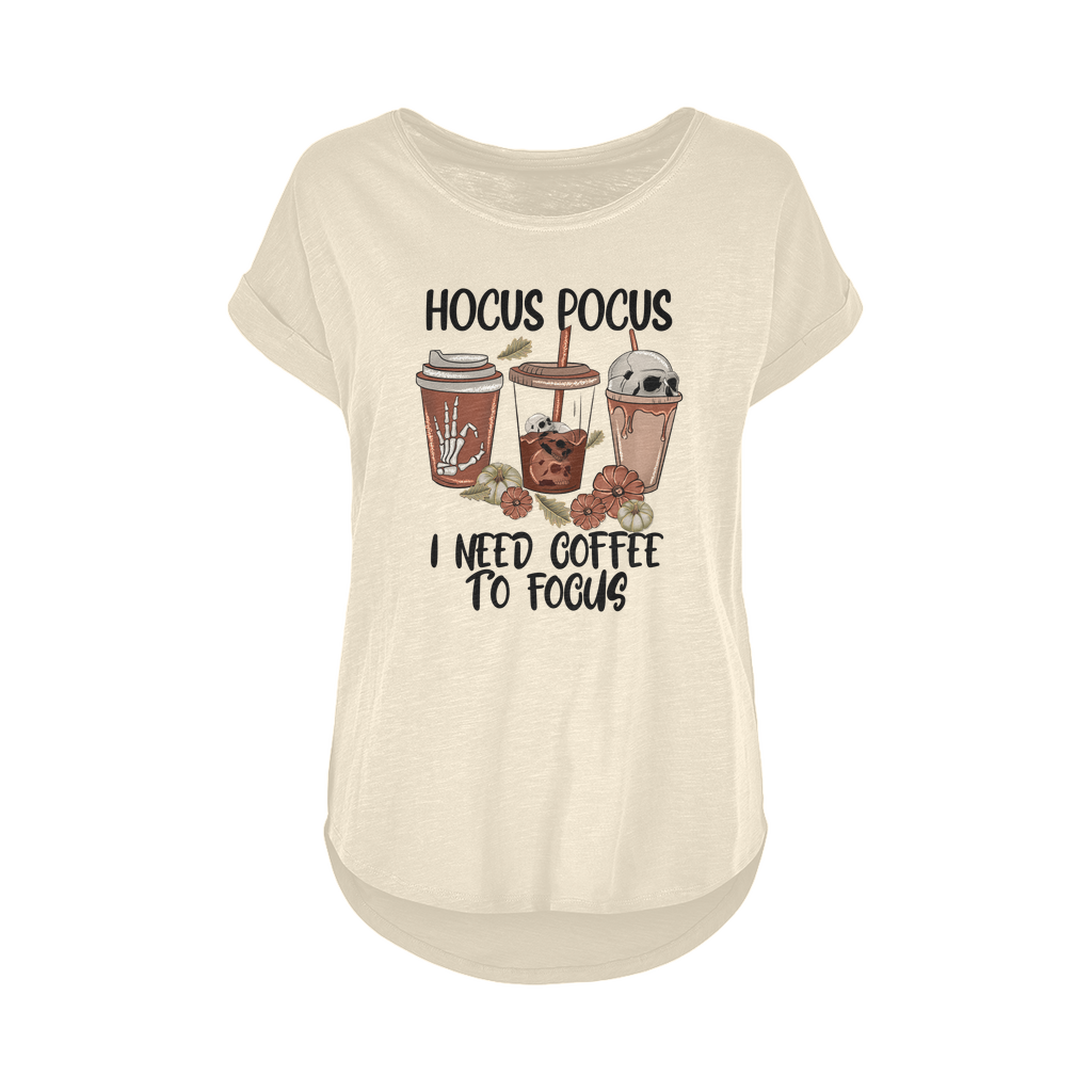 HOCUS POCUS -COFFEE DESIGN Women's Long Slub T-Shirt XS-5XL - DirectlyPersonalised