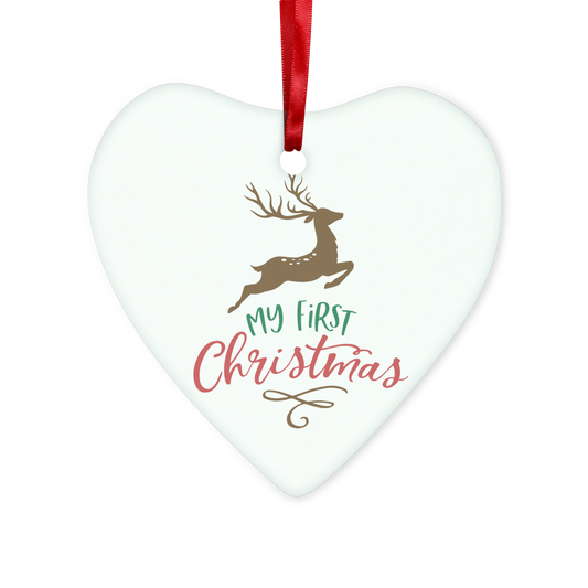 My First Christmas Colour Glass Hanging Ornament