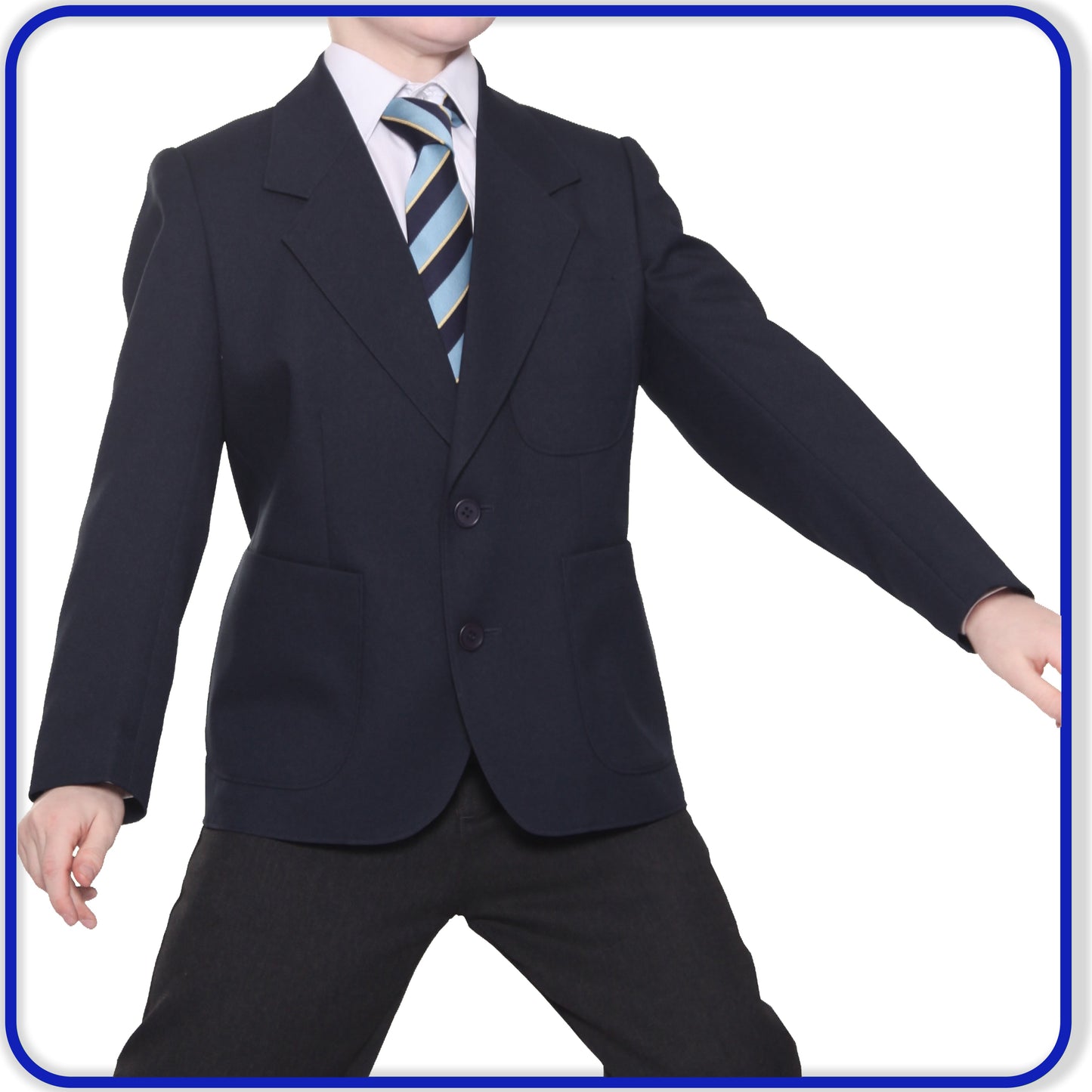 Boys Blazers - Bottle, Navy, Black - DirectlyPersonalised