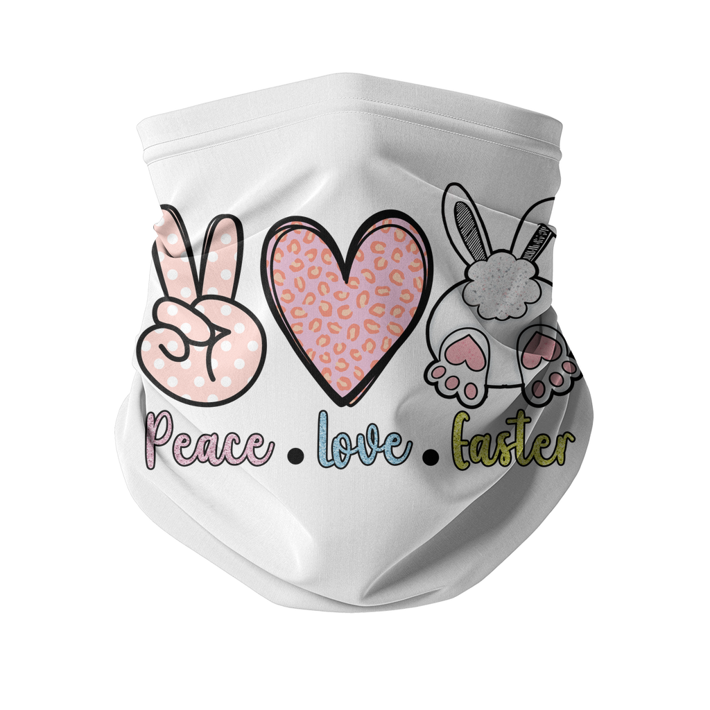 PEACE LOVE EASTER Sublimation Neck Gaiter - DirectlyPersonalised