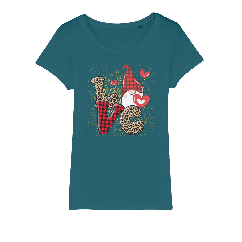 Ladies Valentine Design Organic Jersey Womens T-Shirt - DirectlyPersonalised