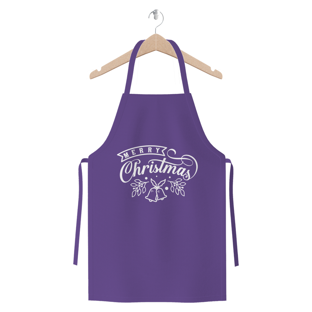 Merry Christmas White Premium Jersey Apron