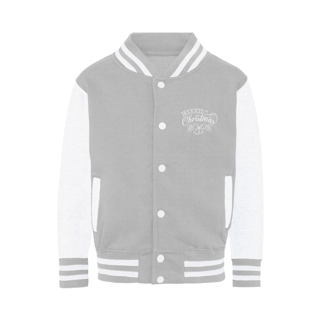 Merry Christmas White Varsity Jacket
