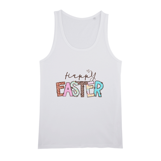 Happy Easter Organic Jersey Unisex Tank Top - DirectlyPersonalised