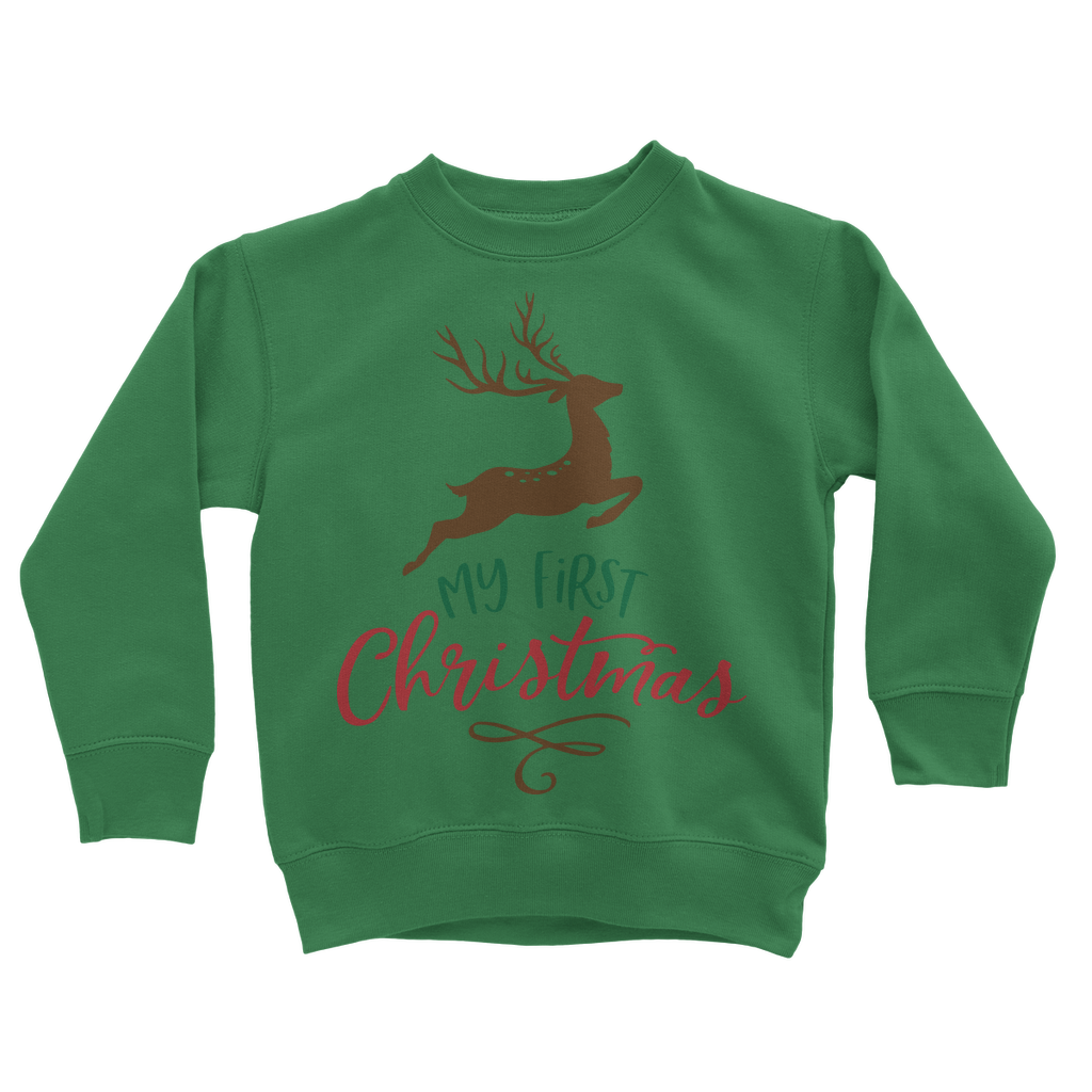 My First Christmas Colour Classic Kids Sweatshirt