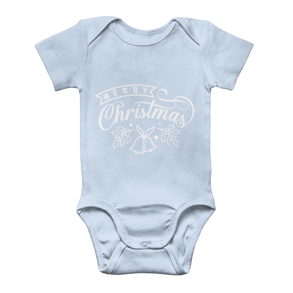 Merry Christmas White Classic Baby Onesie Bodysuit
