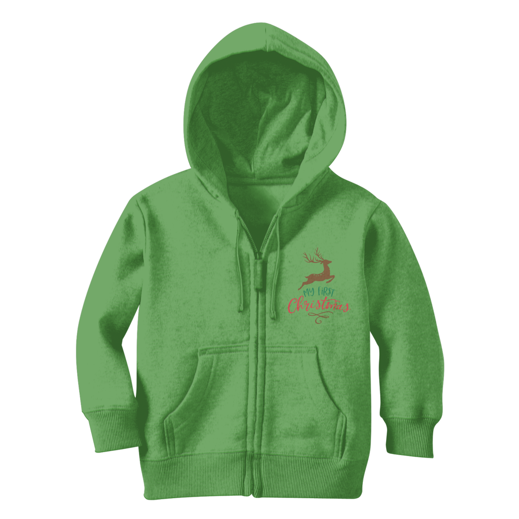 My First Christmas Colour Classic Kids Zip Hoodie