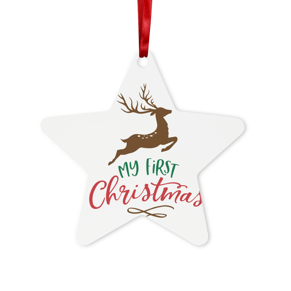My First Christmas Colour Metal Hanging Ornament