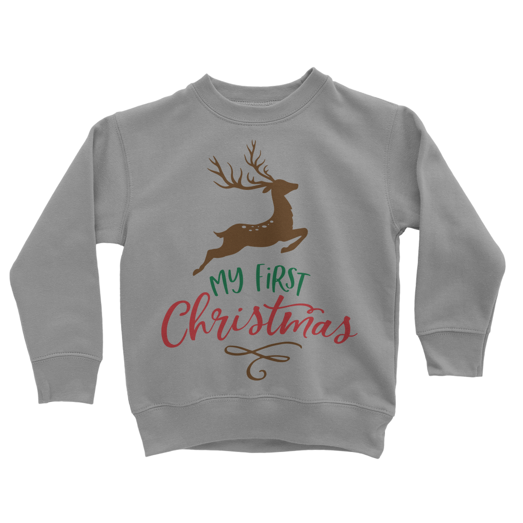 My First Christmas Colour Classic Kids Sweatshirt