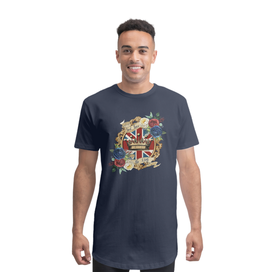 GOD SAVE THE KING Premium Long Body T-Shirt - DirectlyPersonalised
