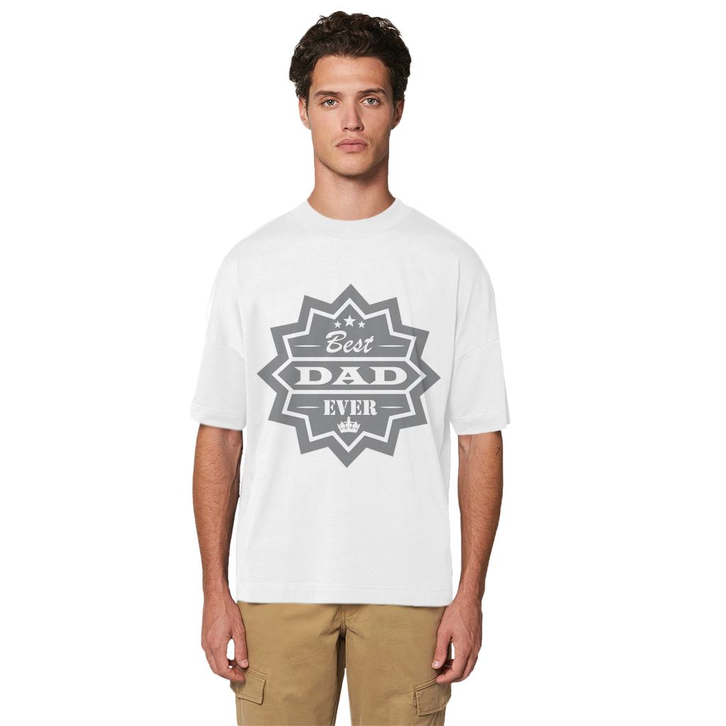 Best Dad Ever Premium Organic Oversized T-Shirt - DirectlyPersonalised