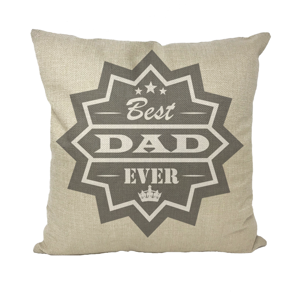 Best Dad Ever Throw Pillow with Insert - DirectlyPersonalised