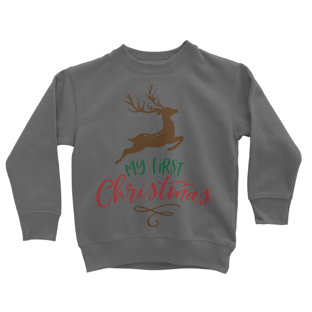 My First Christmas Colour Classic Kids Sweatshirt