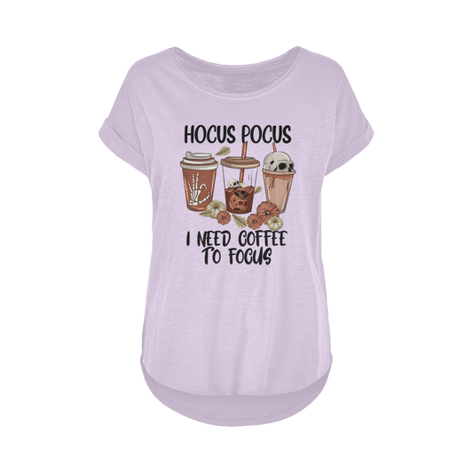 HOCUS POCUS -COFFEE DESIGN Women's Long Slub T-Shirt XS-5XL - DirectlyPersonalised