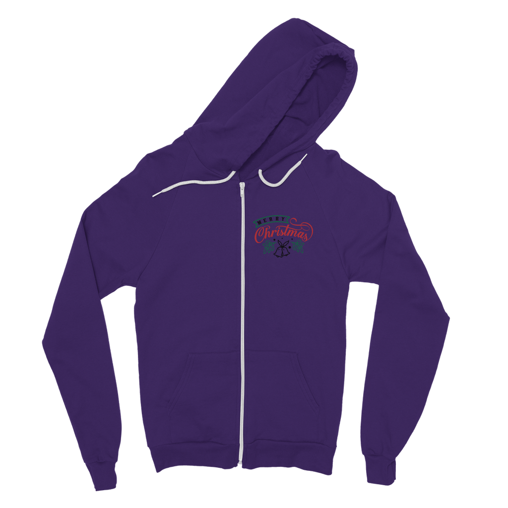 Merry Christmas Classic Adult Zip Hoodie