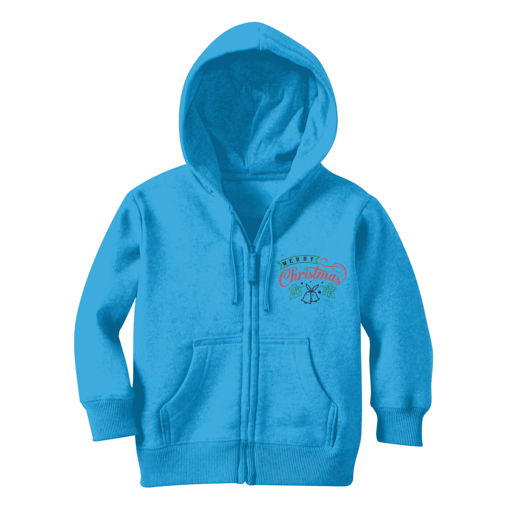 Merry Christmas Classic Kids Zip Hoodie