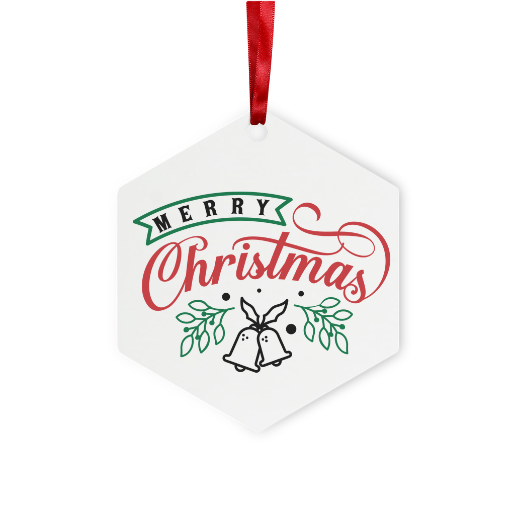 Merry Christmas Metal Hanging Ornament