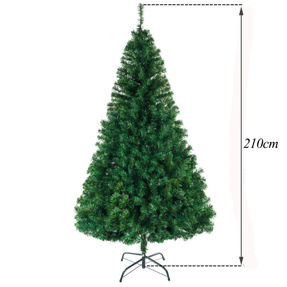 7ft 1100 Branch Christmas Tree - Decorative Christmas Tree 210cm - DirectlyPersonalised