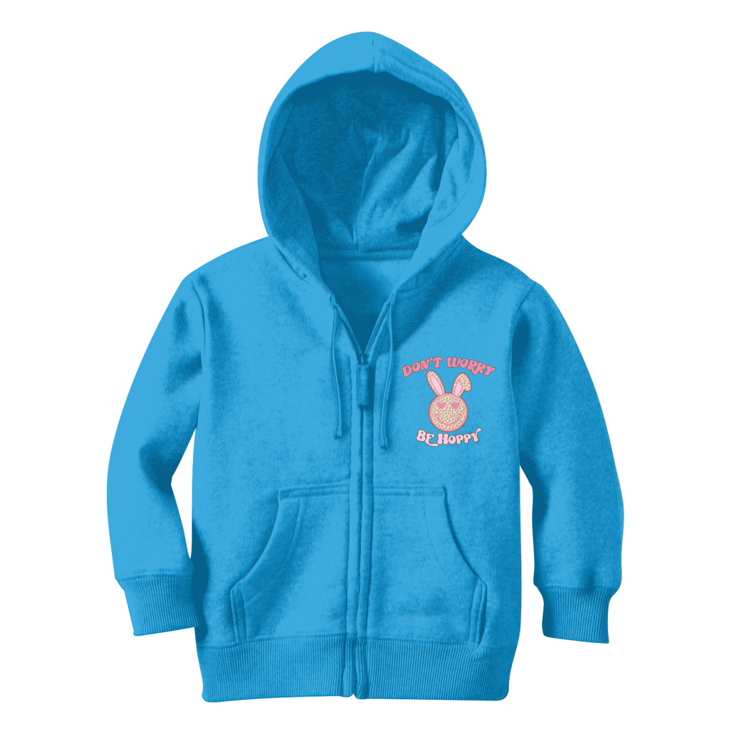 Don't worry be 'happy' Classic Kids Zip Hoodie - DirectlyPersonalised