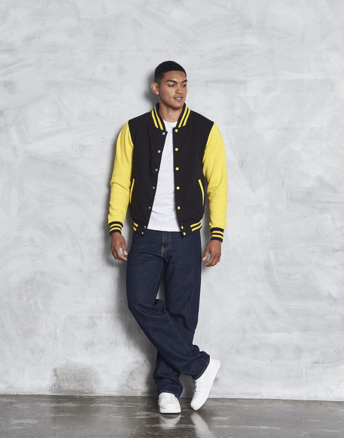 Varisty Jacket - Contrast Sleeves and Cuffs - Unisex Styling Adult Fit - DirectlyPersonalised