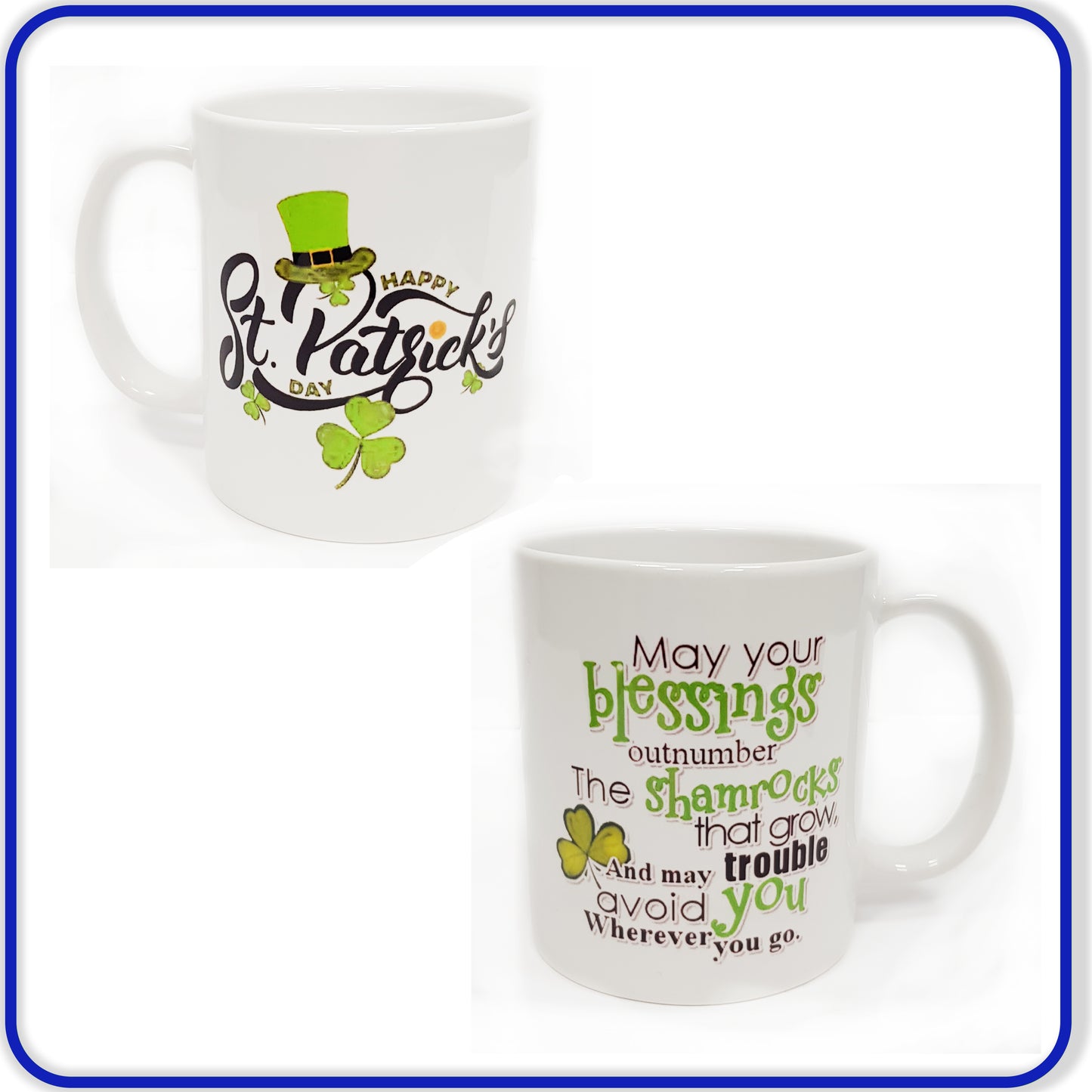 St Patricks Day Mugs - Friend Like a Clover - Dishwasher Safe Coffee Mugs