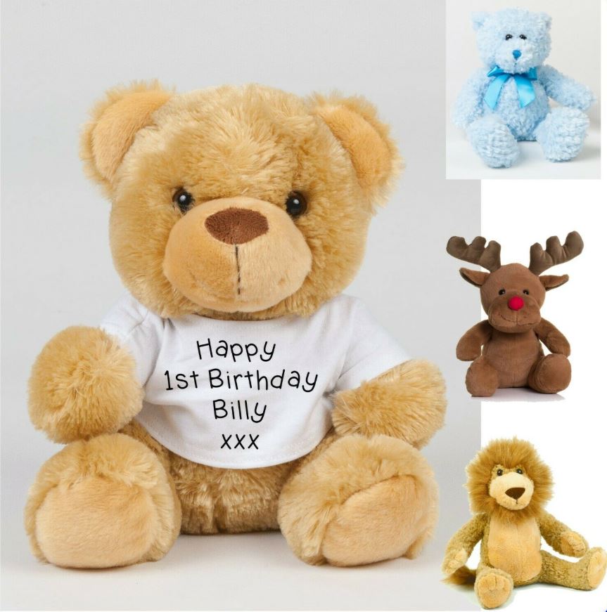 Personalised Teddy Bear - Printed with Personal Message