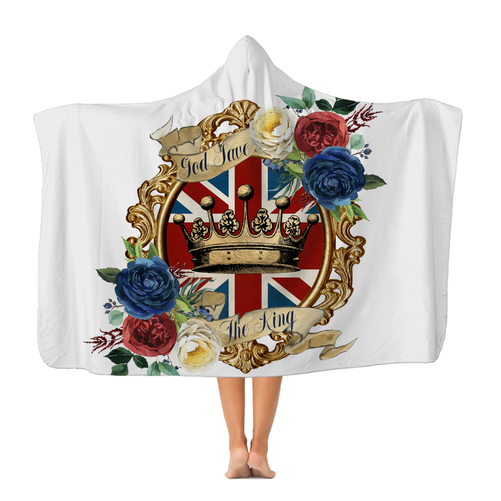 GOD SAVE THE KING Classic Adult Hooded Blanket - DirectlyPersonalised