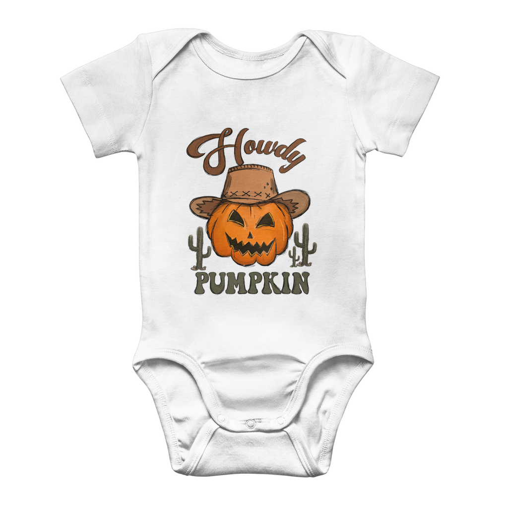 HOWDY PUMPKIN Classic Baby Onesie Bodysuit - DirectlyPersonalised
