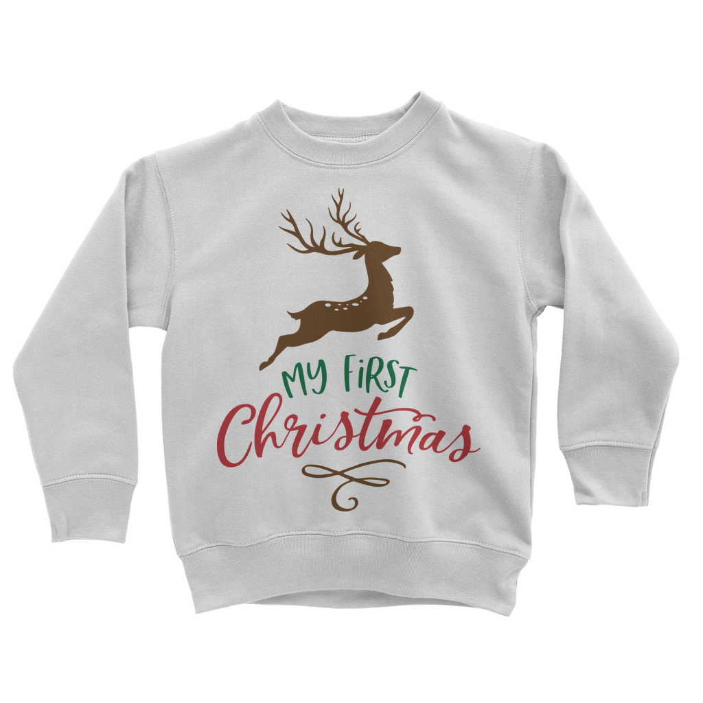 My First Christmas Colour Classic Kids Sweatshirt