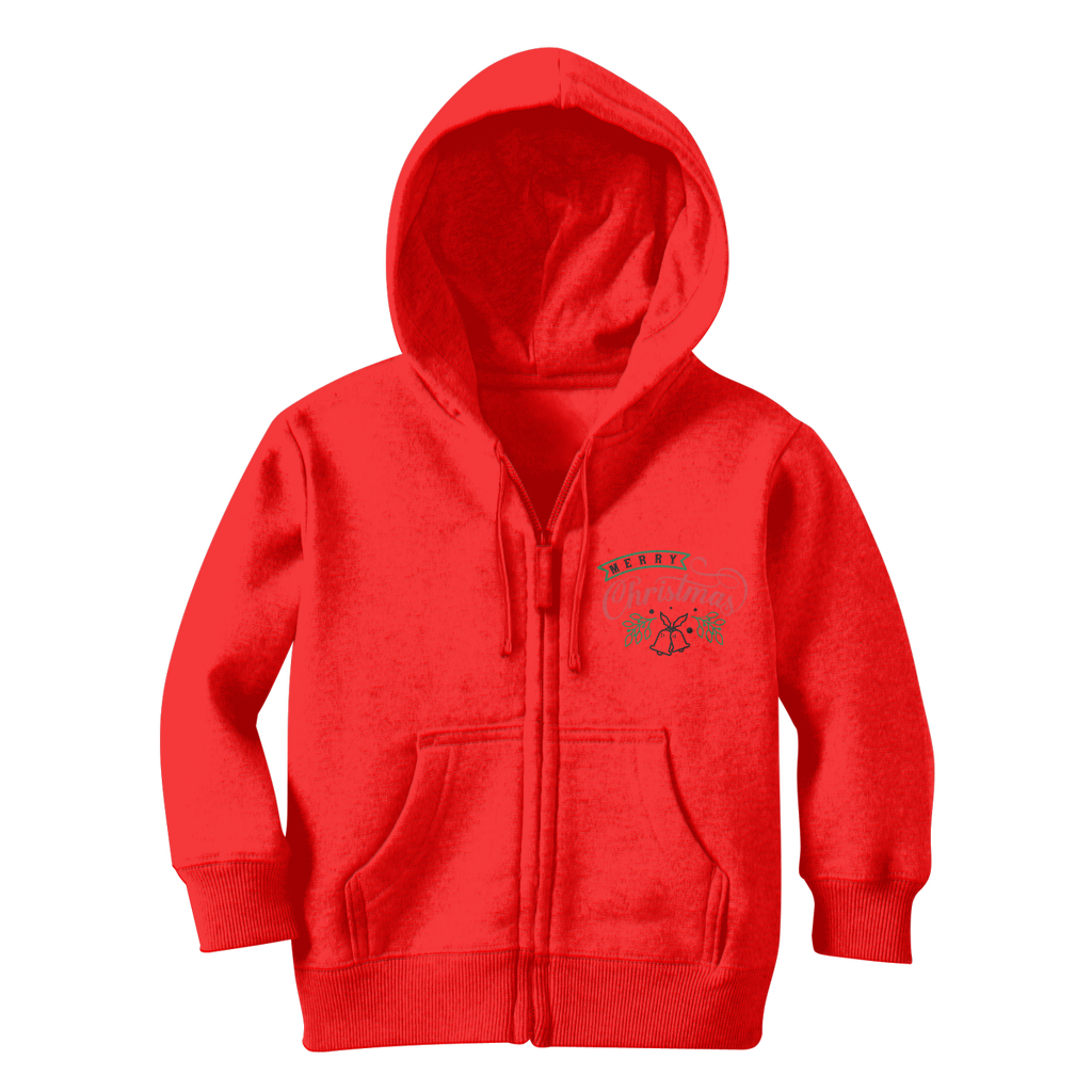 Merry Christmas Classic Kids Zip Hoodie