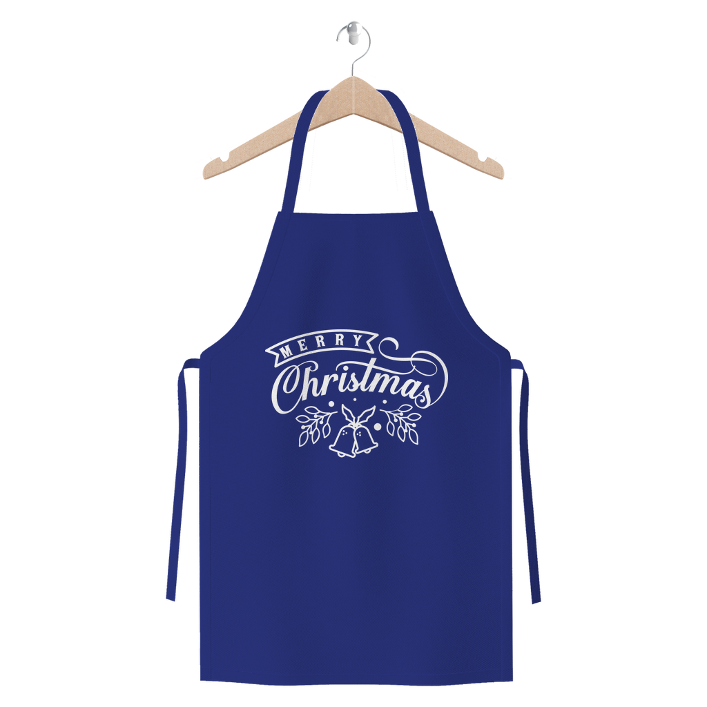 Merry Christmas White Premium Jersey Apron
