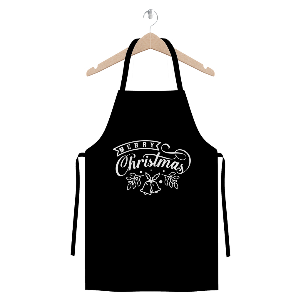 Merry Christmas White Premium Jersey Apron