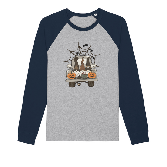 LETS GET SPOOKY Organic Raglan Long Sleeve Shirt - DirectlyPersonalised