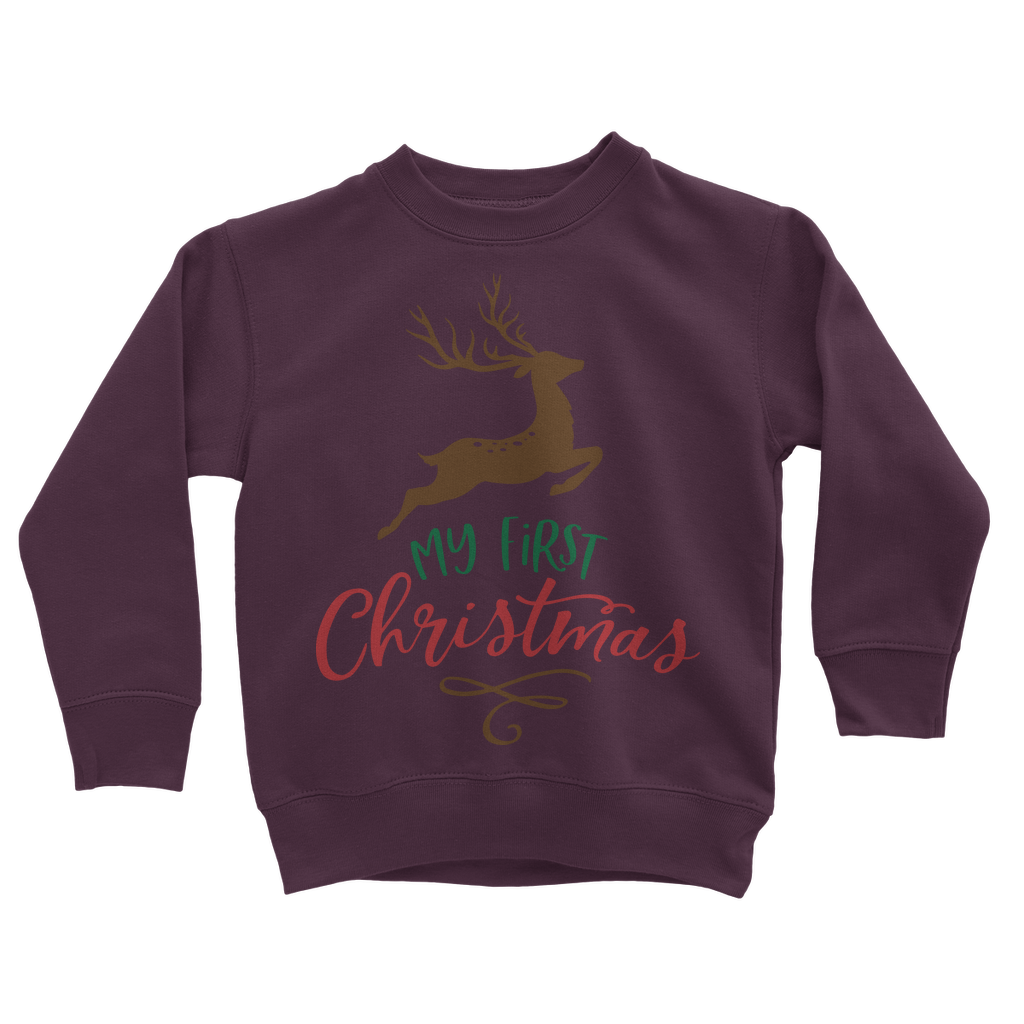 My First Christmas Colour Classic Kids Sweatshirt