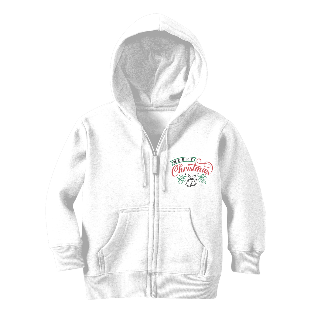 Merry Christmas Classic Kids Zip Hoodie