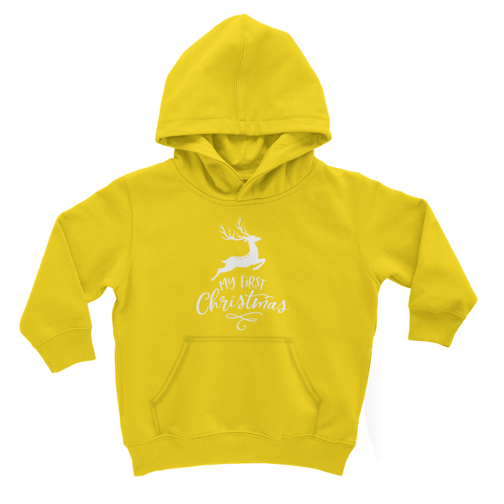 My First Christmas White Classic Kids Hoodie - DirectlyPersonalised