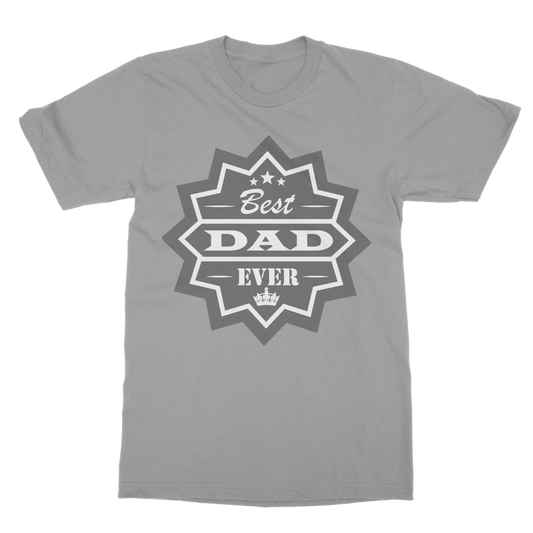 Best Dad Ever Classic Heavy Cotton Adult T-Shirt - DirectlyPersonalised