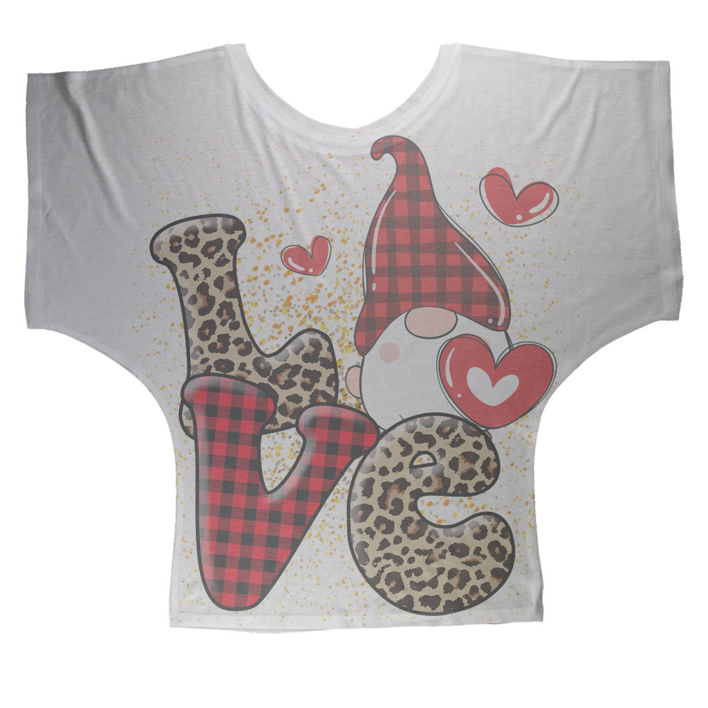 Ladies Valentine Design Sublimation Batwing Top - DirectlyPersonalised