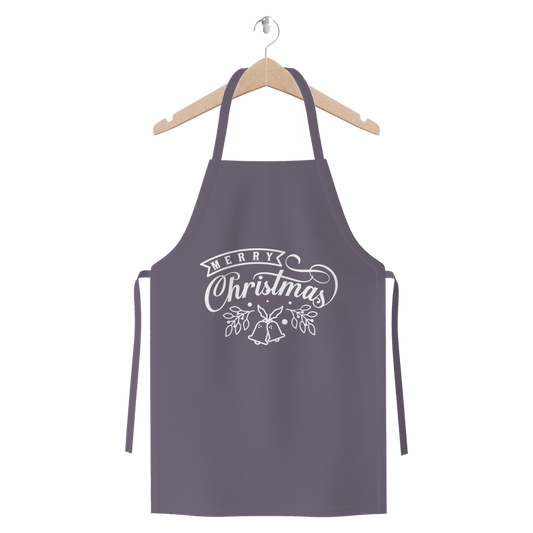 Merry Christmas White Premium Jersey Apron