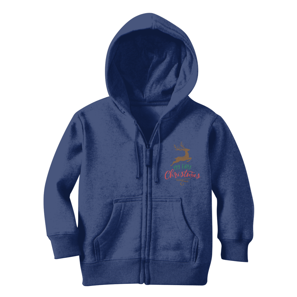 My First Christmas Colour Classic Kids Zip Hoodie