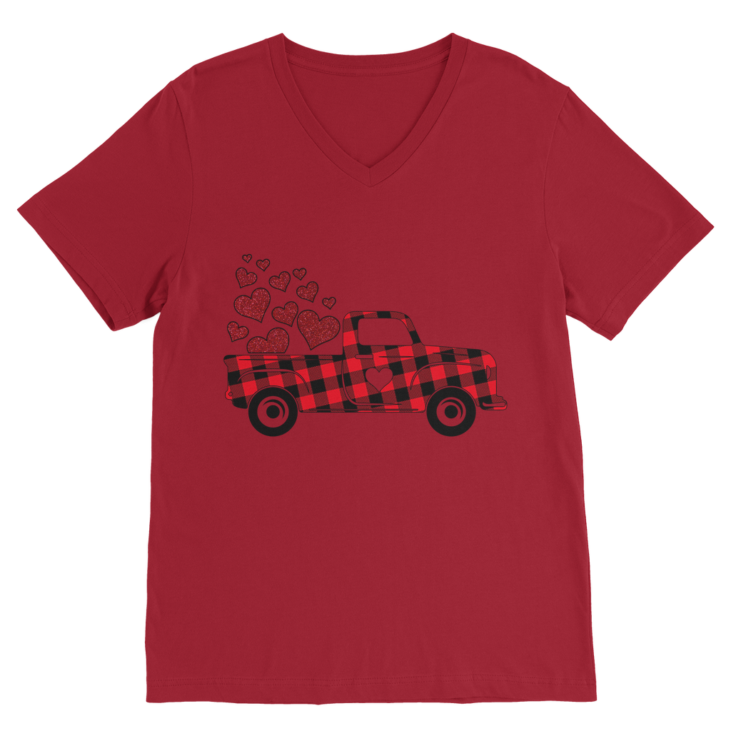 Love Truck Premium V-Neck T-Shirt - DirectlyPersonalised